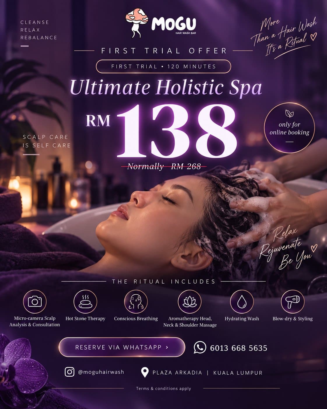 Mogu (Heal) KL Desa ParkCity Branch - First Trial Ultimate Holistic Spa RM138 (120 Mins)